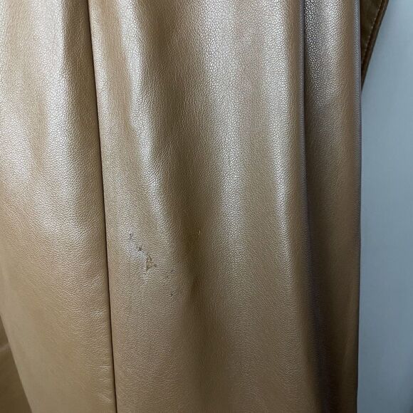 TOCCIN Dress Womens 12 Brown Faux Leather Sleeveless Mini Joan Wrap-Belt - Picture 10 of 10